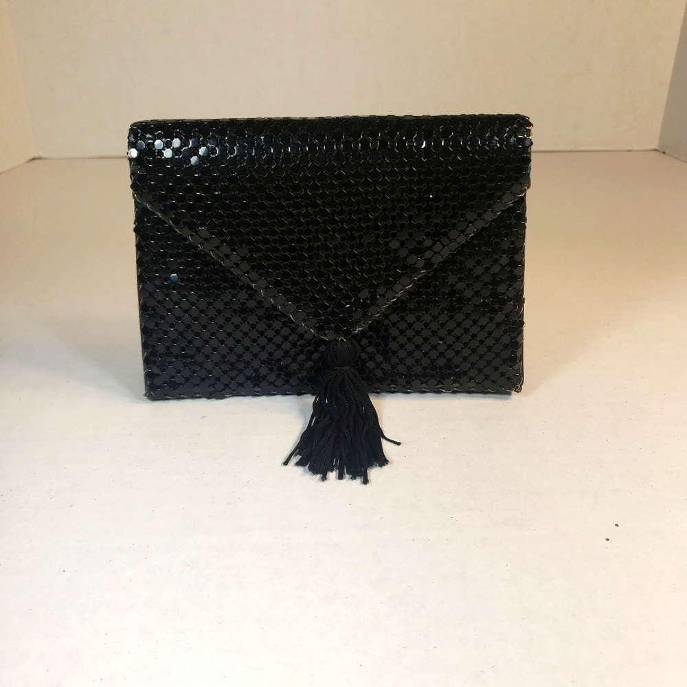 Apri Nights Vintage Black Sequined Clutch